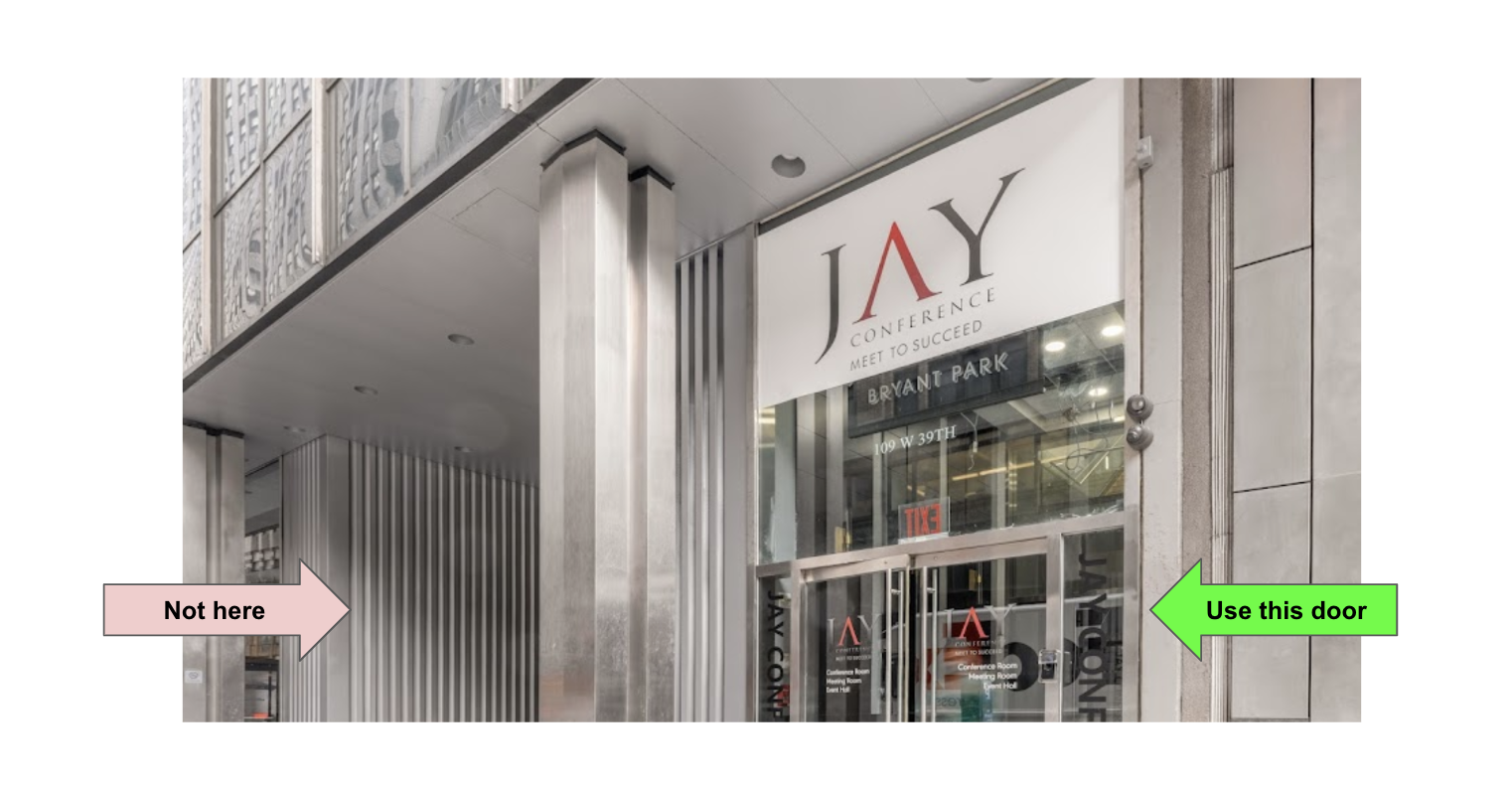 Jay Conference entrance on 39th Street